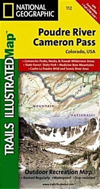 Poudre River, Cameron Pass Map (Folded, 2019)