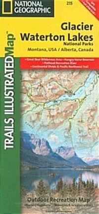 Glacier and Waterton Lakes National Parks Map (Folded, 2022, Revised)