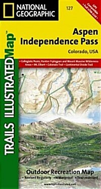 Aspen, Independence Pass Map (Folded, 2023, Revised)