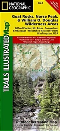 Goat Rocks, Norse Peak and William O. Douglas Wilderness Areas Map [Gifford Pinchot, Mt. Baker-Snoqualmie, and Okanogan-Wenatchee National Forests] (Folded, 2020)
