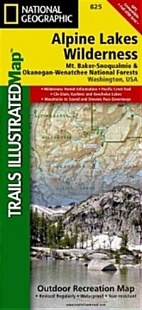 Alpine Lakes Wilderness Map [Mt. Baker-Snoqualmie and Okanogan-Wenatchee National Forests] (Folded, 2023)