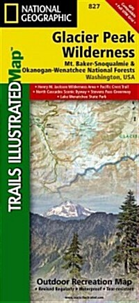 Glacier Peak Wilderness Map [Mt. Baker-Snoqualmie and Okanogan-Wenatchee National Forests] (Folded, 2020)