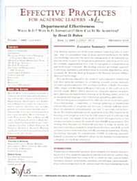Effective Practices for Academic Leaders: Departmental Effectiveness (Paperback, 2006)