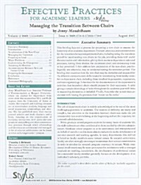 Managing the Transition Between Chairs: Issue 8 (Paperback)