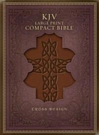 Large Print Compact Bible-KJV-Cross Design (Imitation Leather)