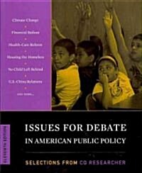 [중고] Issues for Debate in American Public Policy (Paperback, 11th)