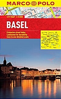 Basel Marco Polo Laminated City Map (Folded)