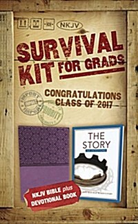 NKJV, 2017 Survival Kit for Grads, Girls Edition, Purple, Red Letter Edition (Hardcover)