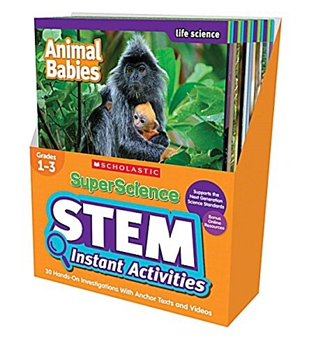 Superscience STEM Instant Activities: Grades 1-3: 30 Hands-On Investigations with Anchor Texts and Videos (Boxed Set)