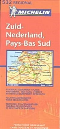 Michelin Zuid-Nederland, Pays-Bas Sud/ Netherlands, Rotterdam, Apeldoorn, Maastrict (Map, FOL)