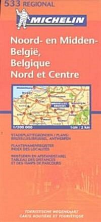 Michelin Noord- En Midden-Belgie, Belgique Nord Et Centre/ Belgium, Brussels, Oostende, Liege (Paperback)