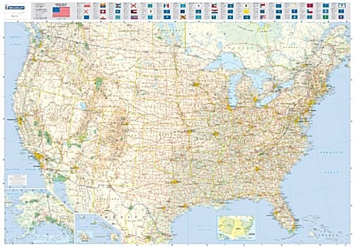 USA (Sheet Map, rolled)