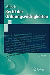 Recht Der Ordnungswidrigkeiten (Paperback, 2, 2., Uberarb. U.)