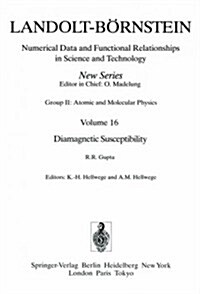 Diamagnetic Susceptibility / Diamagnetische Suszeptibilit? (Hardcover, 1986)