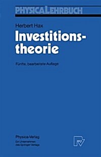 Investitionstheorie (Paperback, 5, 5., Corrected A)