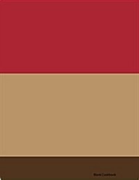 Blank Cookbook: Red and Brown (Paperback)