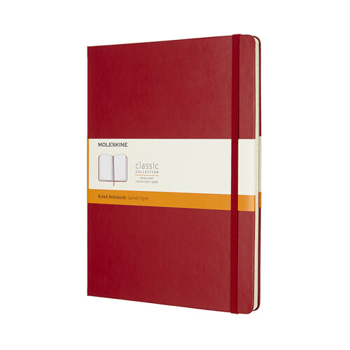 Moleskine Classic Notebook, Pocket, Plain, Red, Hard Cover (3.5 X 5.5) (Imitation Leather)
