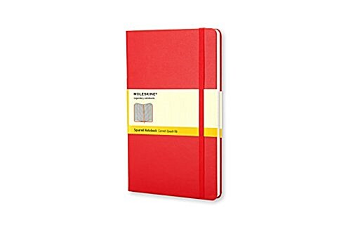 Moleskine Classic Notebook, Large, Squared, Red, Hard Cover (5 X 8.25) (Hardcover)