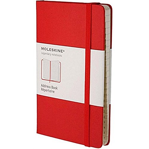 Moleskine Classic Desk Address Book, Large, Red, Hard Cover (5 X 8.25) (Hardcover)