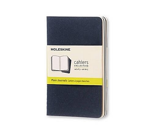 Moleskine Cahier Pocket Plain Journal (Paperback, Blue)