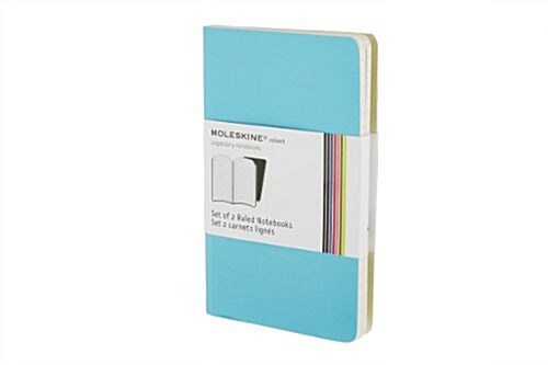 Moleskine Set of 2 Ruled Notebooks-Blue (Paperback)