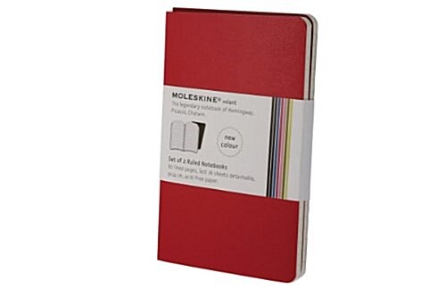 Moleskine Set of 2 Ruled Notebooks-Red (Paperback)