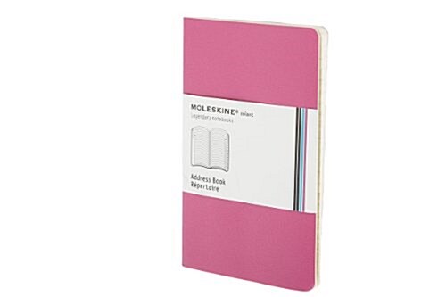 Moleskine Volant Address Book, Pocket, Magenta, Soft Cover (3.5 X 5.5) (Hardcover, Pink)