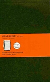 Moleskine Reporter Notebook, Large, Ruled, Black, Soft Cover (5 X 8.25) (Imitation Leather)