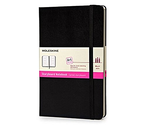 Moleskine Art Plus Storyboard Notebook, Large, Black, Hard Cover (5 X 8.25) (Hardcover, Black)