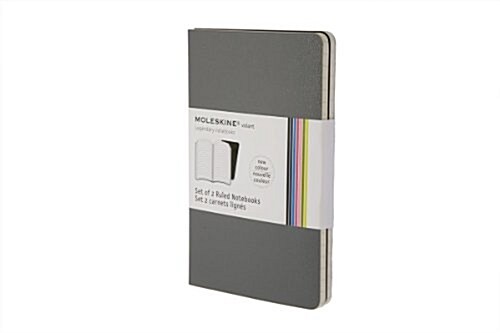 Moleskine Volant Notebook (Set of 2 ), Pocket, Ruled, Slate Grey, Paynes Grey, Soft Cover (3.5 X 5.5) (Other)