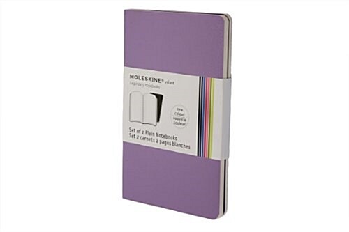 Moleskine Volant Notebook (Set of 2 ), Pocket, Plain, Light Violet, Brilliant Violet, Soft Cover (3.5 X 5.5) (Hardcover)