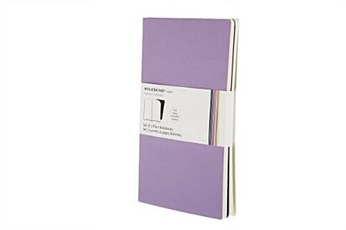 Moleskine Volant Notebook (Set of 2 ), Large, Plain, Light Violet, Brilliant Violet, Soft Cover (5 X 8.25) (Paperback, Purple)