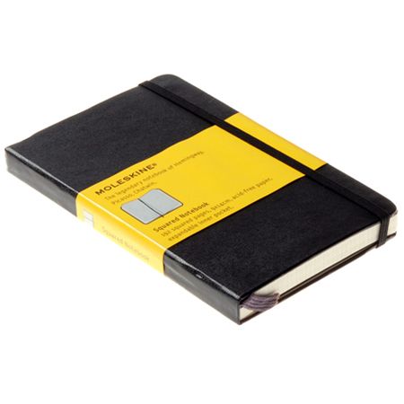 Moleskine Classic Notebook, Pocket, Squared, Black, Hard Cover (3.5 X 5.5) (Imitation Leather)