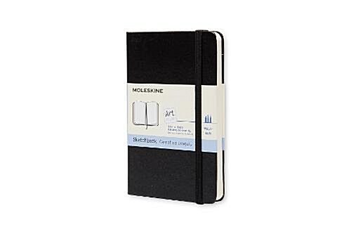 Moleskine Art Plus Sketchbook, Pocket, Plain, Black, Hard Cover (3.5 X 5.5) (Imitation Leather)