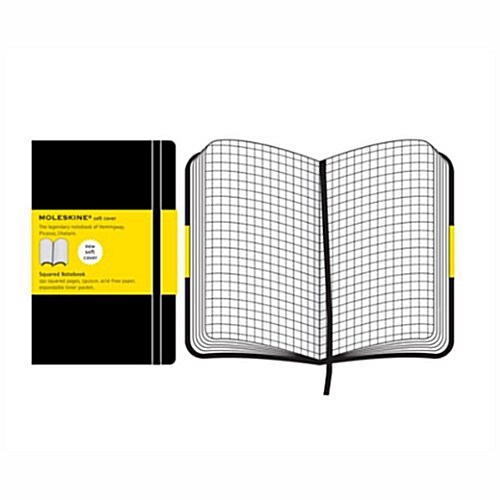 Moleskine Classic Notebook, Large, Squared, Black, Hard Cover (5 X 8.25) (Imitation Leather)