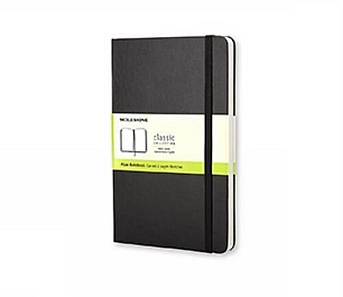 Moleskine Classic Notebook, Large, Plain, Black, Hard Cover (5 X 8.25) (Imitation Leather)