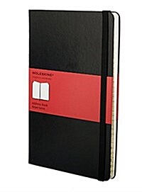 Moleskine Classic Desk Address Book, Large, Black, Hard Cover (5 X 8.25)