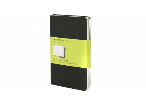 Moleskine Cahier Journal (Set of 3), Pocket, Plain, Black, Soft Cover (3.5 X 5.5): Set of 3 Plain Journals (Imitation Leather)