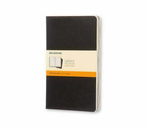 Moleskine Cahier Journal (Set of 3), Large, Ruled, Black, Soft Cover (5 X 8.25): Set of 3 Ruled Journals (Paperback)