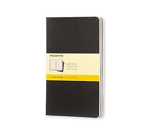 Moleskine Cahier Journal (Set of 3), Large, Squared, Black, Soft Cover (5 X 8.25) Set of 3 Square Journals (Other)