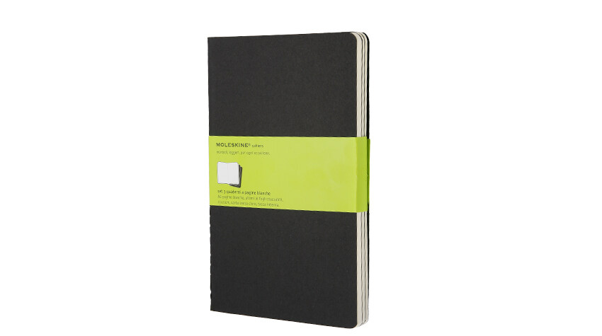 Moleskine Cahier Journal (Set of 3), Large, Plain, Black, Soft Cover (5 X 8.25): Set of 3 Plain Journals (Paperback)