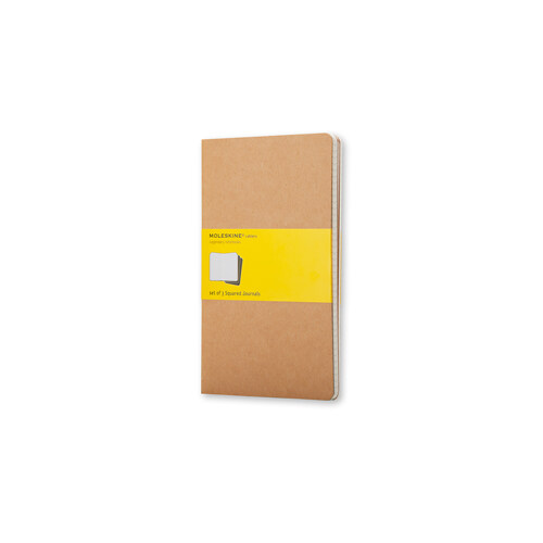 Moleskine Cahier Journal (Set of 3), Large, Plain, Kraft Brown, Soft Cover (5 X 8.25): Set of 3 Plain Journals (Paperback)