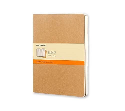 Moleskine Cahier Journal (Set of 3), Extra Large, Ruled, Kraft Brown, Soft Cover (7.5 X 10) Set of 3 Ruled Journals (Other)