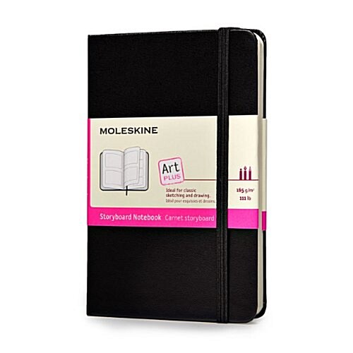 Moleskine Art Plus Storyboard Notebook, Pocket, Black, Hard Cover (3.5 X 5.5) (Imitation Leather)