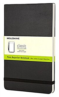 Moleskine Reporter Notebook, Pocket, Plain, Black, Hard Cover (3.5 X 5.5) (Imitation Leather)