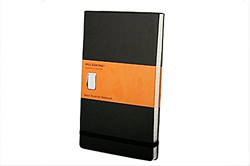 Moleskine Reporter Notebook, Large, Ruled, Black, Hard Cover (5 X 8.25) (Imitation Leather)