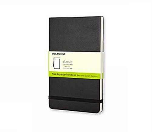 Moleskine Reporter Notebook, Large, Plain, Black, Hard Cover (5 X 8.25) (Imitation Leather)