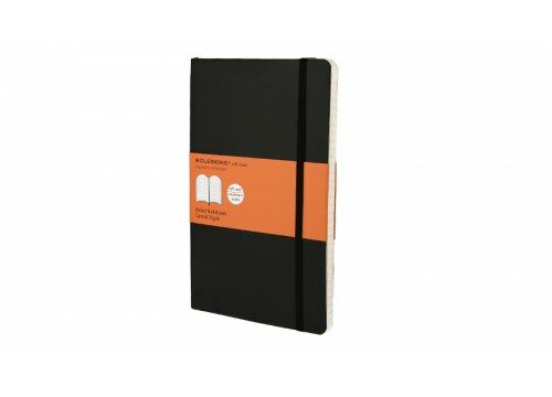 Moleskine Classic Notebook, Large, Ruled, Black, Soft Cover (5 X 8.25) (Imitation Leather)