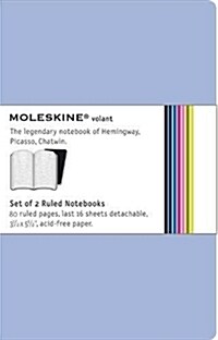 Moleskine Volant Ruled Notebook: Blue (Paperback)