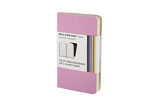 Moleskine Volant Set of 2 Ruled Notebooks-Pink (Paperback)